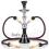 Shisha Fatamorgana 2 węże czarna 47cm