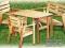Zestaw ogrodowy wypoczynkowy stół krzesła ławka