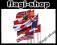 Flagi na patyczkach 40x30 PL USA UK GB BR i inne