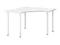 IKEA biurko narożne bialy blat srebrne nogi