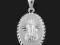 MEDALIK Srebrny, diamentowany, pr. 925