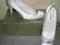 NOWE buty ślubne białe ecru rozmiary 7,50cm obcas