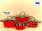 GARNKI ELO RED -4 SZT. stalowe