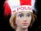 Czapka kudłata z napisem POLSKA dla kibica EURO