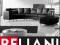 Półokrągła skórzana sofa kanapa czarna ROTUNDE