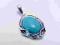 Srebrny wisiorek z turkusem turkus zawieszka Srebrny wisiorek z turkusem turkus zawieszka