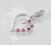 Zawieszka charms Serce sercem 24 pink swarovski