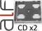 PUDEŁKA CD x2 JEWEL CASE CZARNE 50szt. BDB JAKOŚĆ