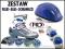 ZESTAW ROLLER DERBY ROLKI+KASK+OCHRANIACZE r 34-38