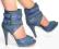 wenecjasexy GLAM LOOK SUPER BOTKI ka416 BLUE 37