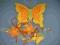 Zawieszka Motylek żółty z pomarańczowym motyl filc