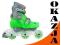 ZIELONE ROLKI DZIECIĘCE, REGULACJA ROZMIARU -sport