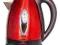 NOWY czajnik elekt. CZERWONY STALOWY 1,7 litra
