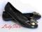 #5 HIT! Gumowe balerinki baletki meliski black 38