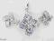 Komplet srebrny rodowany zawieszka kolczyki