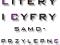 CYFRY, LITERY SAMOPRZYLEPNE 17CM - PROMOCJA !!!