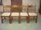 PIĘKNY DĘBOWY KOMPLET KRZESEŁ