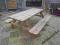 Stół ogrodowy piknikowy z ławkami 180 cm