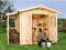 HIT Domek ogrodowy z drewutnią drewniany ogrodowy