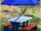 Stół piknikowy z Parasolem Parasol dla dzieci NOWY