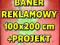 BANER REKLAMOWY 100 x 200 cm - z super projektem