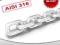 ŁAŃCUCH NIERDZEWNY DIN 766 stal A4 AISI316 2mm-50m