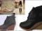 WIOSNA BOTKI koturny wedges czarne SZARE r 39