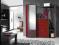 GARDEROBA FOX 1 - CZERWONY POŁYSK  -creative_mebel