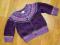 H&M sweterek swetr rozpinany wzorki fiolet 68