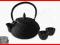 Komplet żeliwny do parzenia herbaty Arare Black 3