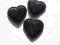 Piękne puszyste grube serca -czarne , A-23 DUŻE!