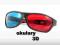 OKULARY 3D ANAGLIFOWE CZERWONO NIEBIESKIE /96