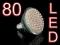 ŻARÓWKA MR16 80 LED CIEPŁA ŻARÓWKI 60 48 24 21 20