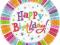 Talerzyki Happy Birthday - 18 cm - 8 szt Urodziny