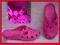 Klapki różowe zdobione piankowe lekkie 37 23,5 cm