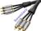 MARKOWY KABEL 3 x RCA - 3 x RCA PROWIRE 1,5m