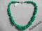 Posrebrzany naszyjnik z howlitu i malachitu