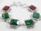 256/ BRANSOLETKA - szmaragd rubin - Gratisy