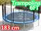 Ogromna TRAMPOLINA +SIATKA Drabinka 183cm (6FT)