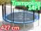 Ogromna TRAMPOLINA +SIATKA Drabinka 427cm (14FT)