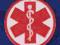 VAR RATOWNICTWO - Naszywka ESKULAP  6,6  czerwony