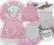 BABY PINK CUDNY komlet sukienka i body 3-6m lato