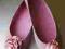 Buty Balerinki z różowego zamszu rozmiar 41