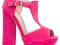 Nowość_botki block heels Walis róż hot pink 6/39