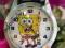 Zegarek SPONGEBOB dla chłopca na czarnym pasku,