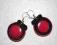 Kolczyki jedwabne,  bordowe