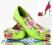 Buty Śliczne otwarte balerinki f89 green 38