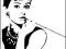 AUDREY HEPBURN ręcznie malowana 50x70 ::: POP ART