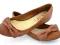 C127 CAMEL # BALERINY FINEZYJNA KOKARDA # skóra 38