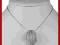 SREBRNY ŁAŃCUSZEK ŻYŁKA 45cm + ŚLICZNA ZAWIESZKA